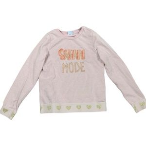 Polarn O. Pyret Peach Gold Sparkle Kids Sweatshirt 5-6Y